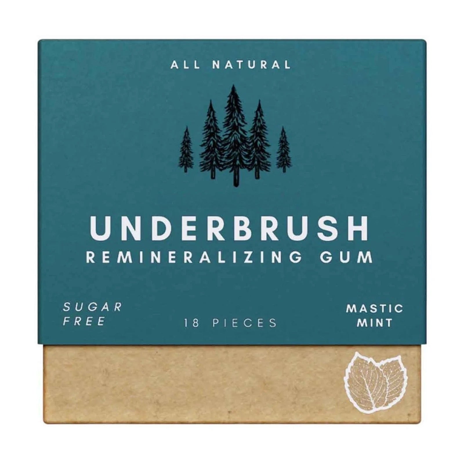 Underbrush Remineralizing Chewing Gum – Sugar-Free Nano-Hydroxyapatite Gum for Enamel & Gum Health