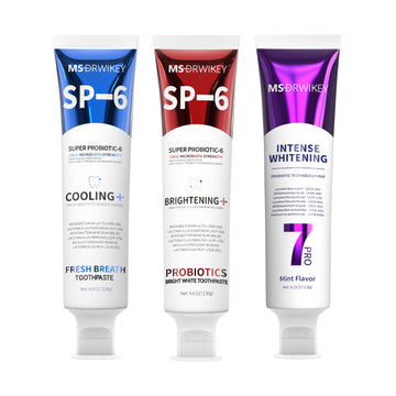 MSDRWIKEY 3-Piece Toothpaste Set – SP-6, 7-Pro & Fresh Cooling Paste for Whitening, Enamel Strength & Fresh Breath (3×100ml)