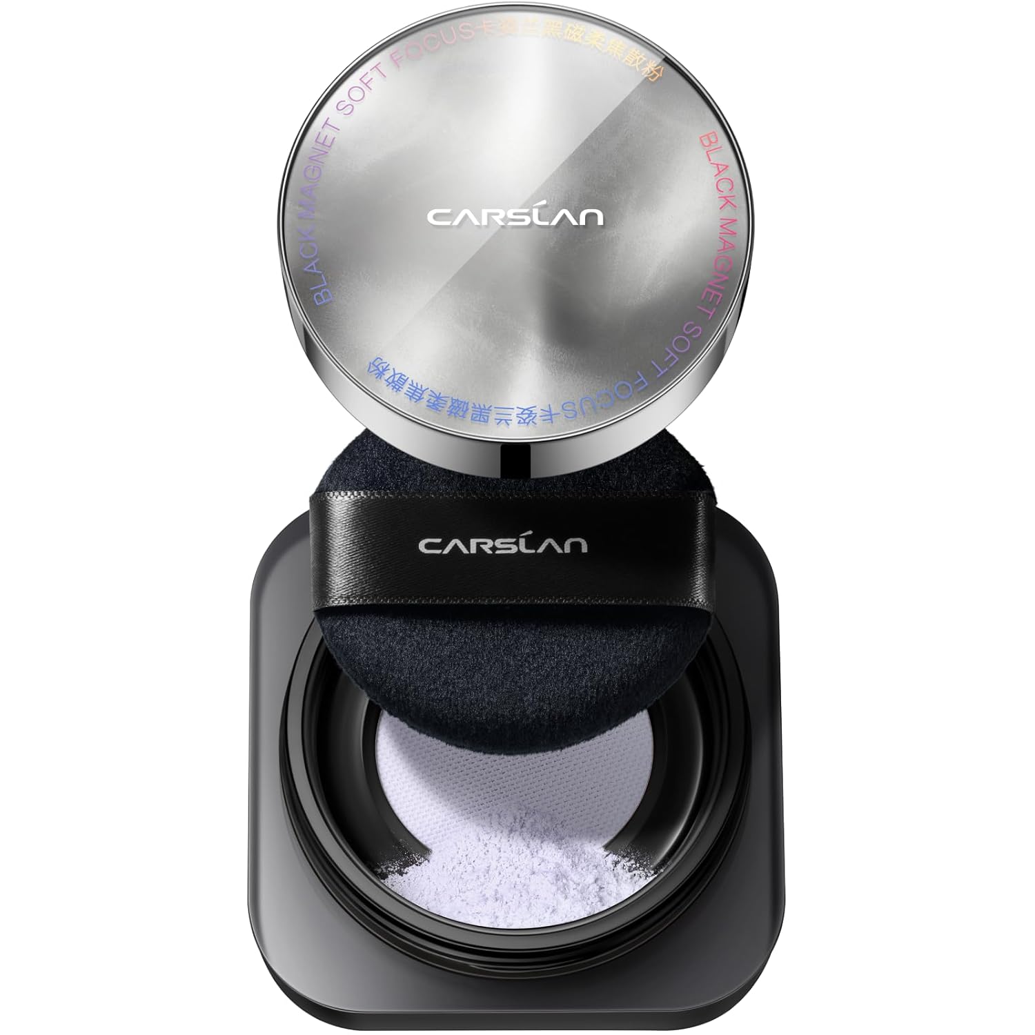 Carslan 2.0 Black Magnet Soft Focus Setting Powder – Matte Finish, Long-Lasting Oil Control