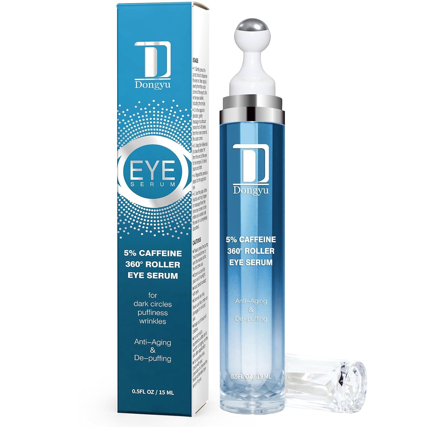 Dongyu Caffeine Eye Cream – 30ml Treatment for Puffiness, Eye Bags & Dark Circles