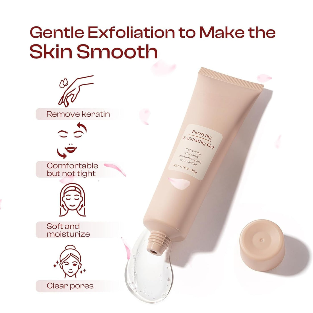 Purifying Exfoliating Gel Cleanser – Daily Face Wash for Smooth, Clear Skin (3.5 oz)