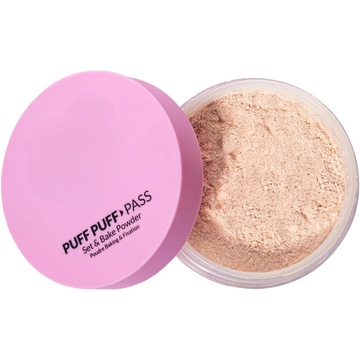 Puff Puff Pass Set & Bake Powder – Translucent, Crease-Proof Setting Powder for All Skin Types