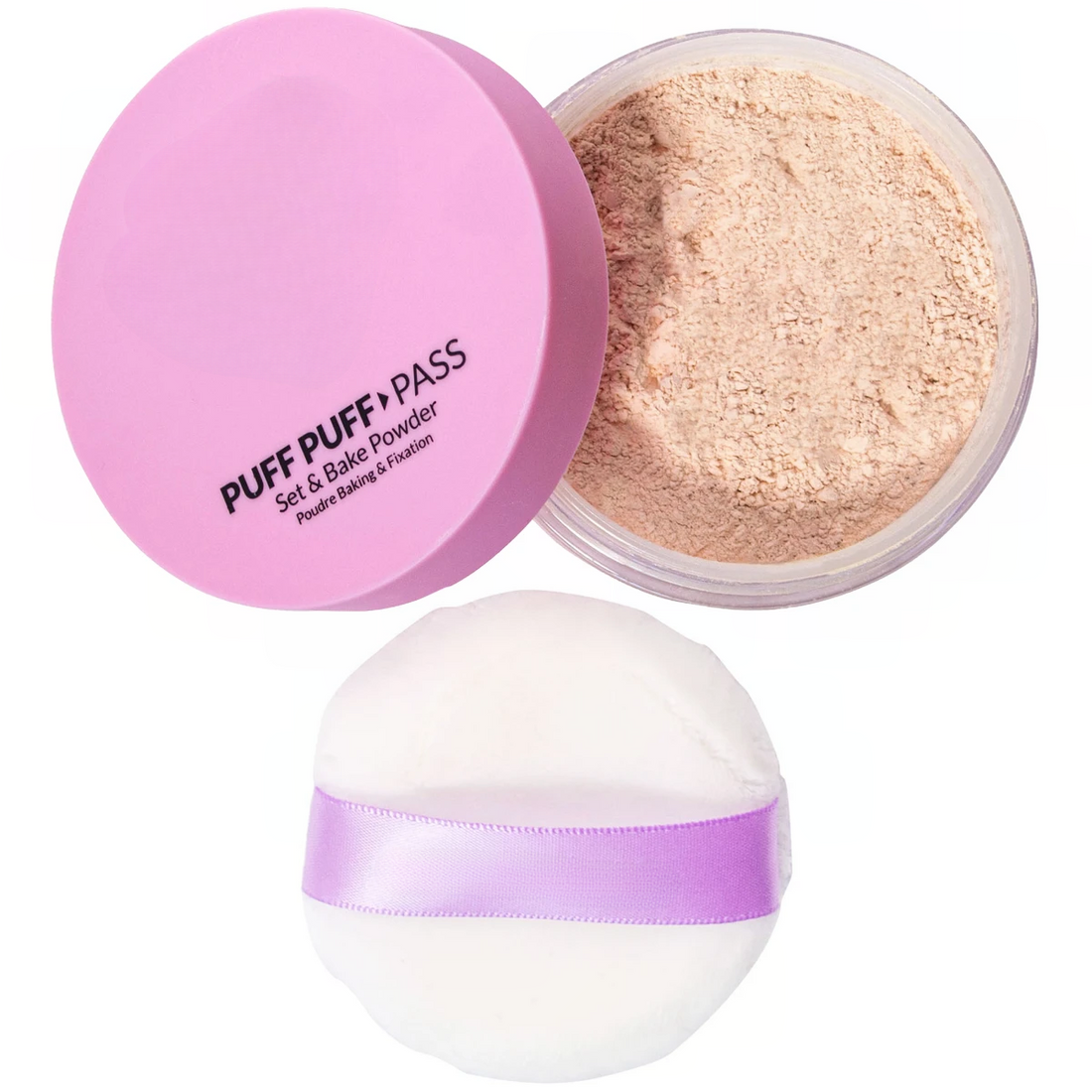 Puff Puff Pass Set & Bake Powder – Translucent, Crease-Proof Setting Powder for All Skin Types