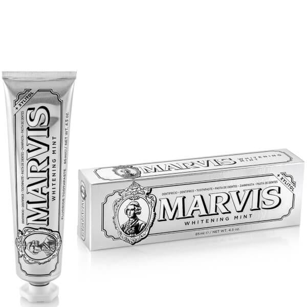 Marvis Whitening Mint Toothpaste – Stain Removal, Tartar Control & Long-Lasting Fresh Breath, 2.9oz