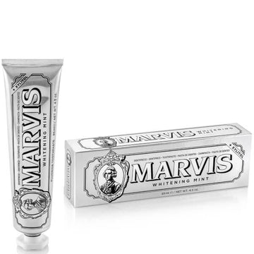 Marvis Whitening Mint Toothpaste – Stain Removal, Tartar Control & Long-Lasting Fresh Breath, 2.9oz